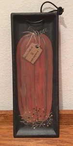 New Primitive Pumpkin Trick Or Treat Decorative Tray By Heart Side Collection - Picture 1 of 3