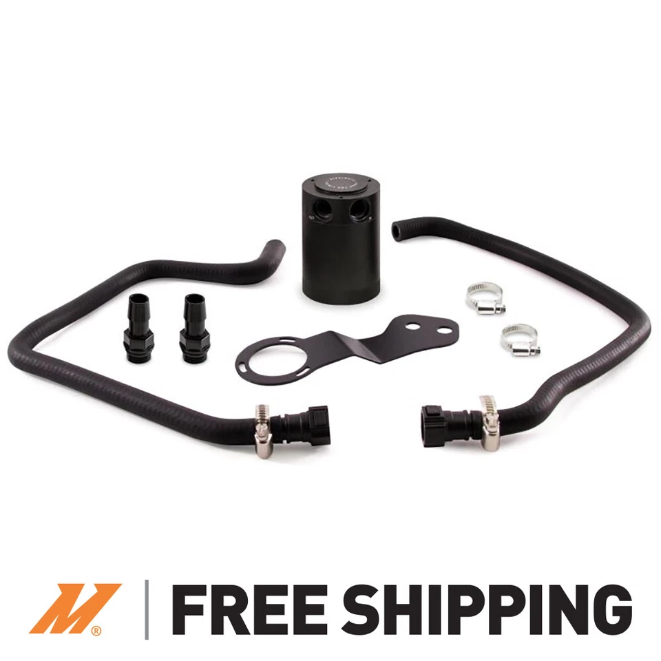 Mishimoto PCV Baffled Oil Catch Can Fits Chevrolet Camaro SS 2016+ Black - Image 1 of 4