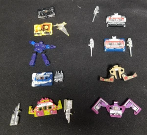 Lot of 9 Vintage 1980's G1 TAKARA Japan Micro Tape Cassette Transformers - Picture 1 of 17