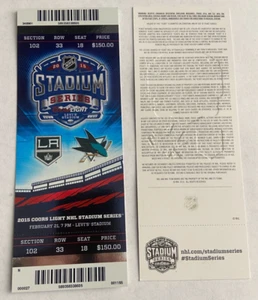 2015 NHL Stadium Series UNUSED Ticket Stub LA Kings v. Sharks Levi Stadium 102 - Picture 1 of 7