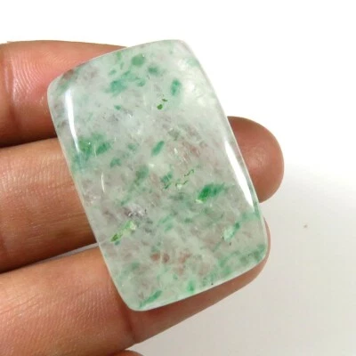 Natural Quartz Green Strawberry Cabs 34x22mm Polished Baguette Smooth Gems SB-68 - Image 1 of 4