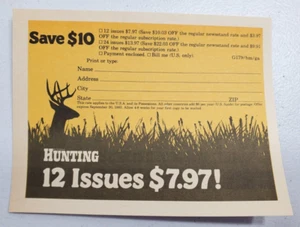 Vintage Petersen's Hunting Order Form - Imagen 1 de 2