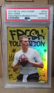 PSA 10 MAC JONES NARANJA PMG TARJETA GEMAS DE METALES PRECIOSOS/100 - Imagen 1 de 4