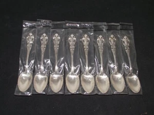 8 Wallace Sterling Grand Victorian Spoons (NOS) - Picture 1 of 4