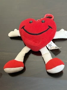 Vintage 1997 Beanie Boppers Love Heart Plush Toy 24K Special Effects Tags 22 Cm - Picture 1 of 6