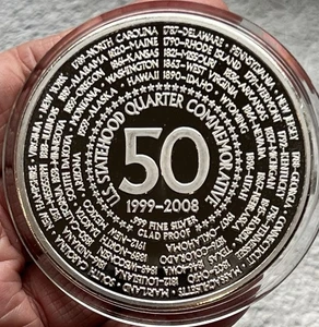 1999 to 2008 .999 Fine Silver CLAD Commemorative United States Large Quarter - Picture 1 of 6