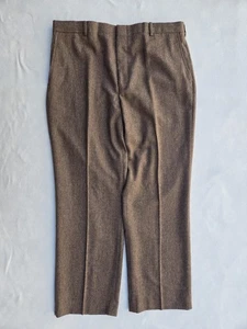 Bill Blass Pants Mens 38x30 Brown Wool Blend Casual Trousers Dress Classic VTG - Picture 1 of 9