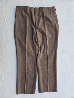 Bill Blass Pants Mens 38x30 Brown Wool Blend Casual Trousers Dress Classic VTG - Image 1 of 4