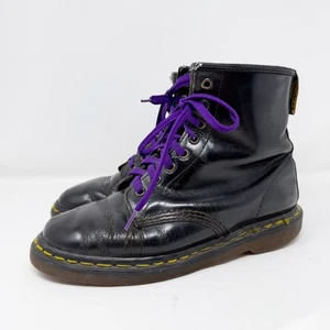 Vintage 90er Dr Martens The Original schwarze Lederstiefel Damengröße 8,5 getragen - Bild 1 von 10