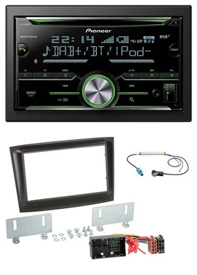 Pioneer Bluetooth MP3 DAB 2DIN USB CD Autoradio für Fiat Doblo ab 2015 schwarz - Bild 1 von 4