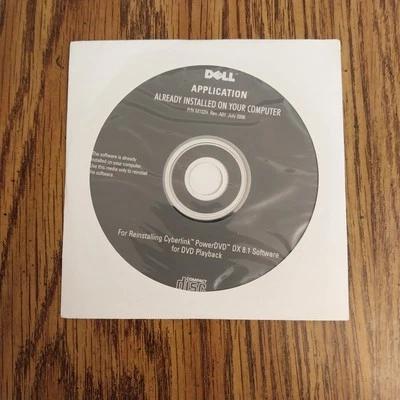 2008 Dell Application Reinstalling Cyberlink Power DVD DX 8.1 Software M102H New - Image 1 of 2