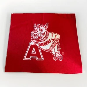Biederlack Arkansas Razorbacks Soft Throw Red Vtg Blanket 48x54 University - Picture 1 of 8
