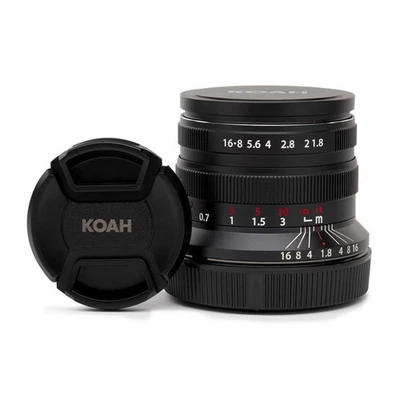 Koah Artisans 55mm f/1.8 Large Aperture Manual Focus Lens for Canon RF Black - Image 1 of 4