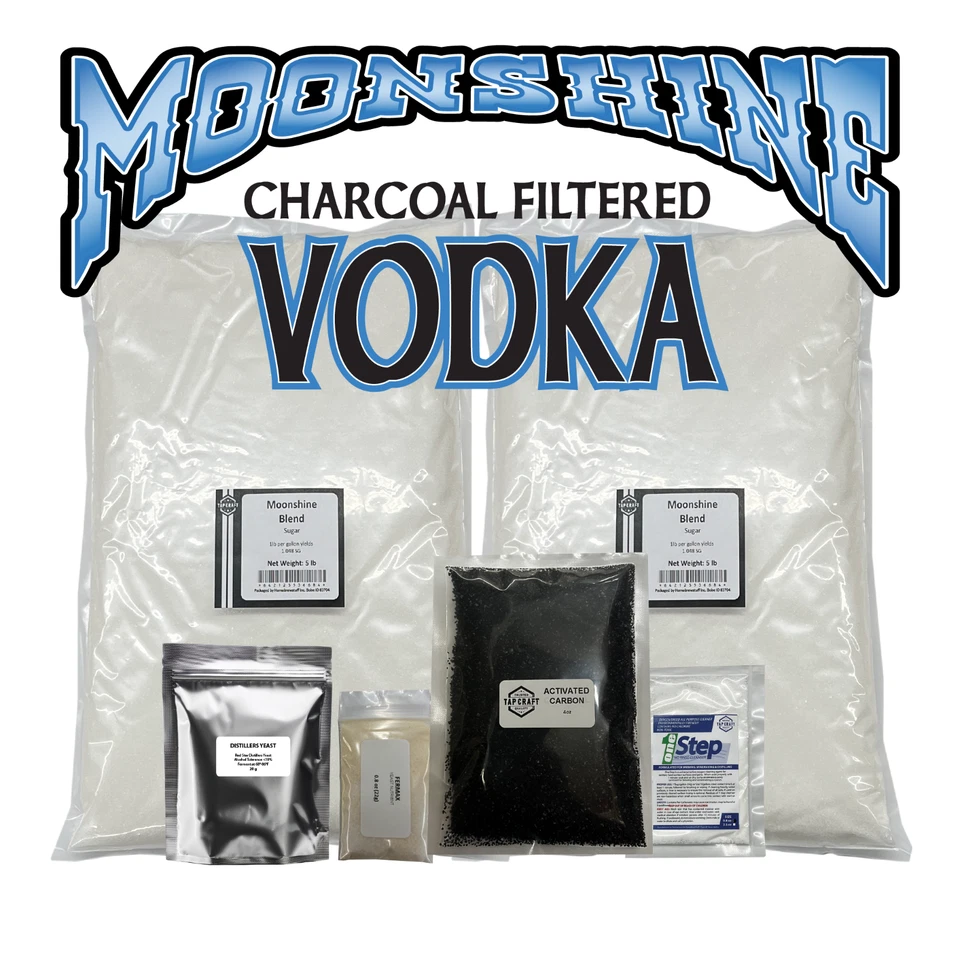 TAPCRAFT Moonshine Vodka Recipe ingredient Kit Home Distilling 5 gal Sugar Wash - Image 1 of 4