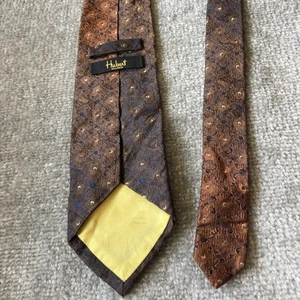 Hubert Milano 100% Silk Tie Made In Italy Fancy Bronze 57" - Picture 1 of 6