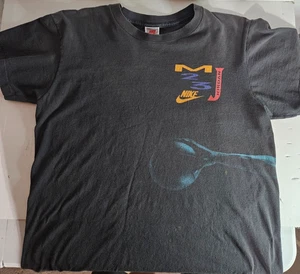 VTG 90s NIKE MICHAEL JORDAN DOUBLE SIDED T-SHIRT SIZE L MADE IN US read descrip. - Picture 1 of 6
