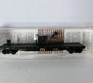 Micro Trains N Scale Seaboard Coastline 50' FLAT Car Fishbelly Side 45170 - Picture 1 of 5