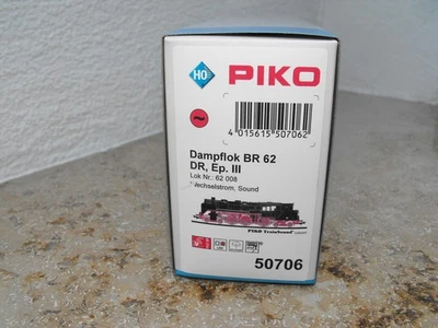 PIKO Expert 50706 Dampflok H0 Ep. III DR 62 008  AC in OVP  - Bild 1 von 4