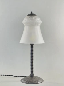 FOURNET & SCHNEIDER : FRENCH 1930 ART DECO LAMP . fer forgé HF France muller era - Picture 1 of 9