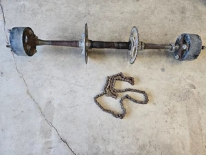 2004 Suzuki LTZ400 LTZ 400 Quad Rear Back Axle Wheel Shaft W/ Rim Spacers Chain - Picture 1 of 6