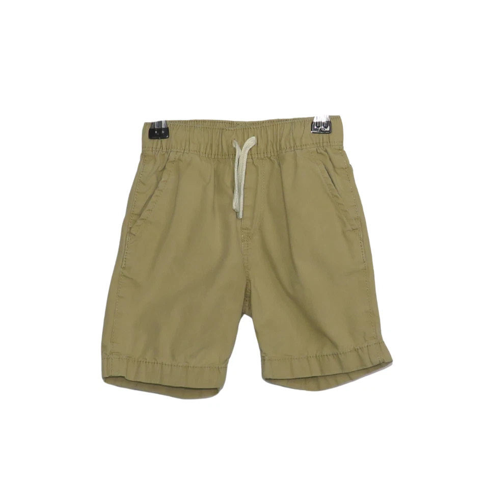 Shorts com cordão The Children’s Place cáqui 100% algodão infantil masculino tamanho 3T - Imagem 1 de 4