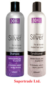 XHC Shimmer of Silver Shampoo & Conditioner Set Purple Toning Blonde Hair 400ml