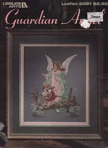 Leisure Arts Guardian Angel Pattern Cross Stitch Leaflet 1991 Needle Craft - Picture 1 of 5