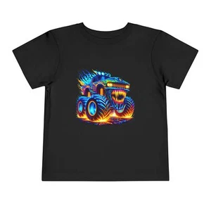 Monster Truck Toddler Tee, Fun Kids Clothing, Outdoor Play Shirt, Birthday Gift, - Picture 1 of 13
