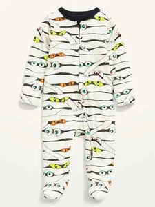 OLD NAVY BOY GIRL 1PC MUMMY SLEEP &PLAY 2-WAY ZIP FOOTED PAJAMAS NB 0-3M COSTUME - Picture 1 of 1
