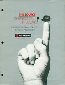 Vintage Pickering Phono Stereo HiFi Cartridge Dealer Brochure XUV UV-15 Stylus