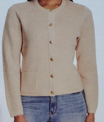 Cárdigan Nine West Para Mujer Calce Relajado Elegante Primavera Avena Crema XS Foto 1 de 4