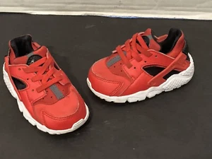 Nike Air Huaraches Run 704950-001 Red Toddler Size 6c j340 - Picture 1 of 4