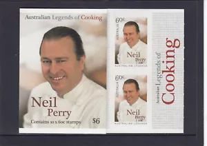 AUSTRALIA 2014 LEGENDS of the KITCHEN - NEIL PERRY $6 complete BOOKLET MNH - Imagen 1 de 1