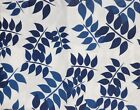 Peva Vinyl Tablecloth 52' x 90' Oblong (6-8 people) BLUE LEAVES ON WHITE by BH