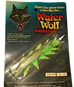WATER WOLF JERKBAIT FISHING LURE PRISM REFECTIVE 4.5" JOINTED GOLD SILVER BLACK - Picture 1 of 10