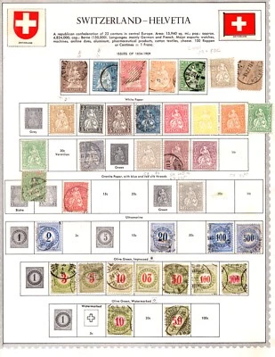 SWITZERLAND 1854–1960s LARGE COLLECTION OF 630++ STAMPS USED & MINT - Image 1 of 4