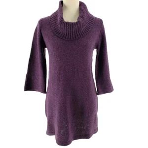 Karen Scott Damen Tunika marmoriert Pullover lila langärmelig Rundhalsausschnitt XS neu - Bild 1 von 7