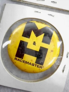 M+H Racemaster Tire Reproduction Lapel Hat Pin button 1 inch - Picture 1 of 1
