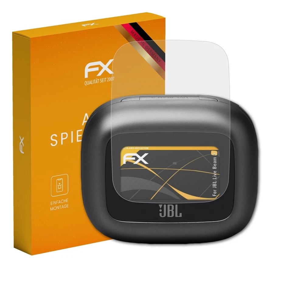 atFoliX 3x Displayfolie für JBL Live Beam 3 Schutzfolie matt&stoßfest Folie