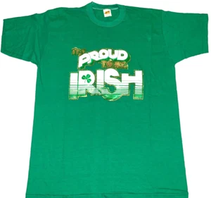 Rare 1970s Im Proud to Be Irish Russell Gold Tag T-Shirt New SMALL Single Stitch - Picture 1 of 1