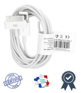 Câble USB Blanc 3m Data Transfère Pour Apple iPod Classic 80gb / 120gb / 160gb - Zdjęcie 1 z 24