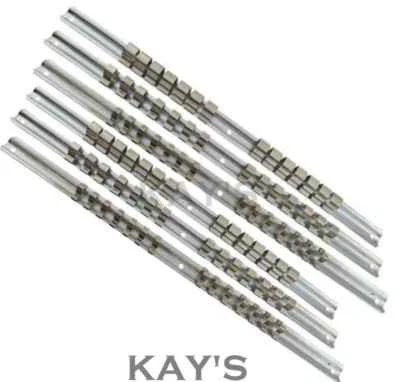 6 PIECE SOCKET RAIL SET SOCKET STORAGE RAIL HOLDER 1/2" 3/8" 1/4 SQUARE NEW - Image 1 of 2