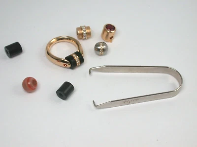 seltenes Verwandlungsset Tipit - S -  Brillantring Ehinger Schwarz Gold 750 18K - Bild 1 von 4