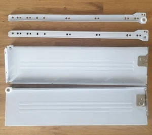 Kitchen Metal Drawer Box Set Sides with Roller Runners - sold in pair - Picture 1 of 5