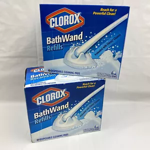 CLOROX BATH WAND REFILLS Pre-Loaded Disposable Cleaning Pads Lot Of 2 New Boxes - Picture 1 of 2