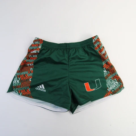 Miami Hurricanes adidas Running Short Women's Green/Orange New Cover