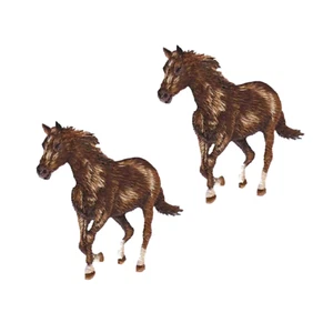 Realistisches Pferd bestickt (2er-Pack) Aufbügeln Aufnäher - Bild 1 von 4