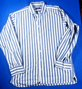 Burberry London Stripped Button Down Men's Shirt Size Large NEW Nwot - Picture 1 of 16