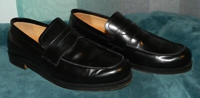 MUY BONITOS ZAPATOS MOCASINES DE CUERO NEGRO PARA HOMBRE TALLA EXPRESS 8! ¡POCO USADO! Foto 1 de 4