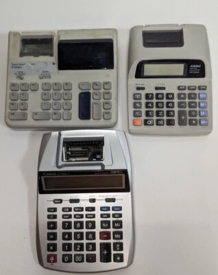 CANON P23-DH, TI 5033ll , Aurora PR100A DESKTOP CALCULATORS FOR PARTS OR REPAIR - Image 1 of 4
